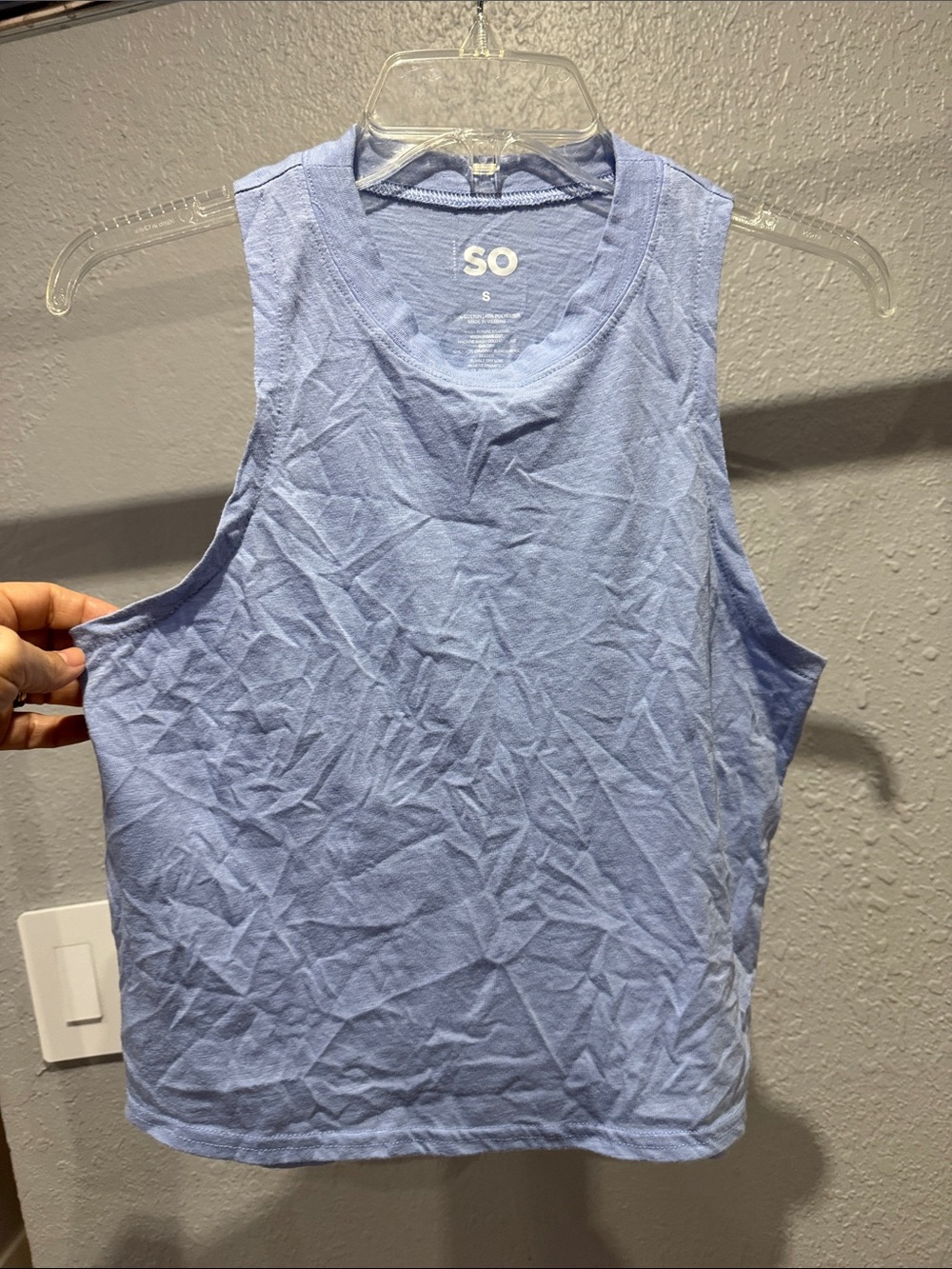 SO Light Blue Men's Tank Top Sleeveless Muscle Tee